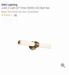 Wac Lightingjuliet 20" Wide 3000K Led Bath Barmodel: WS-35020-AB. Fixed Price $129.99.