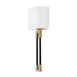 Capital Lighting Bleeker Sconce, Aged Brass/black - 644711AB. Fixed Price $100.80.