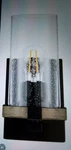 Hampton Bay Richland 1-LIGHT Gray Wood & Black Clear Seedy Wall Sconce New. Fixed Price $38.99.