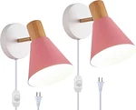Clankin Wall Sconces Lighting Set Of 2 For Bedroom, Black Dimmable Wood Style. Fixed Price $115.59.