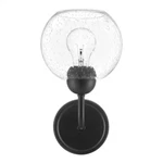 Hdc Jill 1-LIGHT Black Wall Sconce With Seeded Glass Shade 45327-HBO. Fixed Price $27.19.