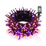 Brizled Purple & Orange Halloween Lights, 95.14FT 240 String Li.... Fixed Price $26.89.