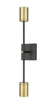 Z-lite 814-2S Calumet Light 24" Tall Wall Sconce Matte Black / Olde Brass. Fixed Price $142.00.