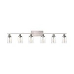 6-LIGHTS Bathroom Vanity Fixtures With Seeded Glass Lampshades, 45.3-IN.... Fixed Price $218.71.