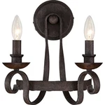 Quoizel NBE8702RK 2-LIGHT Noble Wall Sconce In Rustic Black. Fixed Price $236.37.
