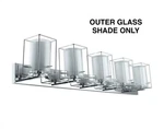 Replacement Outer Glass Shade For Eglo Iride Vanity Light. Fixed Price $24.99.
