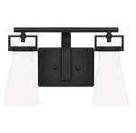 Home Decorators Clermont 14.75 In. 2-LIGHT Matte Black Bathroom Vanity New. Fixed Price $35.00.