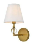 White Lamp Shade Brass Farmhouse Wall Sconce Fixture Glass Ball Lighting. Fixed Price $90.01.