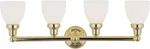 Classic 4-LIGHT Bath Polished Brass Elegant Lighting Solution. Fixed Price $435.99.