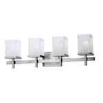 Maxim Lighting Tetra 4-LIGHT Bath Vanity, Satin Nickel 2154LNSN. Fixed Price $228.00.
