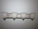 Bel Air Lighting Cabernet 30 In. 4-LIGHT Brushed Nickel Bathroom Vanity. Fixed Price $54.36.