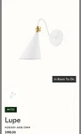 Mitzi Lupe Wall Sconce White H285101-AGB/SWH. Fixed Price $214.95.
