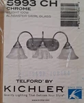 Kichler Telford 24.75 In. 3-LIGHT Chrome Transitional Bathroom Vanity. Fixed Price $42.00.