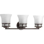 Cascadia 3-LIGHT Antique Bronze Etched Glass Coastal Bath Vanity By Pl. Fixed Price $119.00.