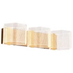Nuvo 62-2408 Kenzo 3 Light 25" Led Vanity Polished Anodized Bronze. Fixed Price $439.99.