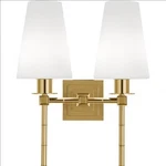 724-ROBERT Abbey Lighting-jonathan Adler Meurice Wall Sconce-brass. Fixed Price $250.00.