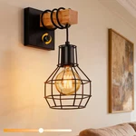 Lightess Black Wall Sconces Dimmer On/off Switch Cage Mount Fixture. Fixed Price $42.23.