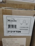 Maxim Lighting Basix 2-LIGHT Bath Vanity, Satin Nickel/frosted 2121FTSN. Fixed Price $49.90.