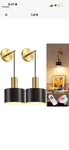 Niorsun Battery Operated Wall Sconce Set Of 2, Gold & Black Wireless Recharge.... Fixed Price $60.00.