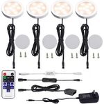 Aiboo Led Under Cabinet Lighting Kit 4 Packs 12V Low Profile Puck Warm White. Fixed Price $38.58.