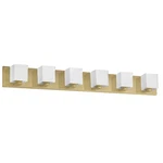Dainolite Verona Light Halogen Vanity, Aged Brass/white Glass V1230-6W-AGB. Fixed Price $238.40.