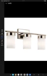 Kichler 55112 Ciona 3 Light 24"W Bathroom Vanity - Nickel. Fixed Price $199.99.