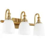 Quorum Richmond Light 20.25' Vanity, Aged Brass 5011-3-80. Fixed Price $124.00.