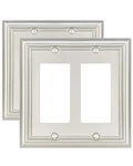 Zillsea 2-PACK Double Decorator Outlet Covers, Satin Nickel Wall Plates. Fixed Price $27.49.
