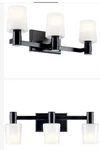 Kichler Adani 3-LIGHT Vanity (8.25" X 24"), 55176BK. Fixed Price $263.12.