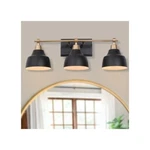 Lnc Modern Elegance Matt Black And Gold Vanity LIGHT-3 Lights. Fixed Price $109.99.