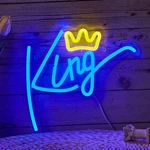 16"X14" King Queen Crown Empire Led Neon Sign With Dimmer Usb Powered Light Lamp. Fixed Price $49.99.