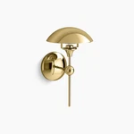 Kohler Lighting Vorleigh 15" Adjustable Dome Wall Sconce 27944-SC01-2PL Brass. Fixed Price $179.99.