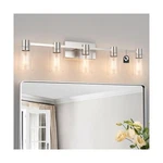 5-LIGHT Modern Vanity Fixtures Over Mirror, Brushed Nickel Bathroom Lig.... Fixed Price $115.76.