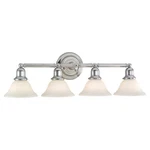 Sea Gull Sussex 32" Light Bath Vanity, Chrome Satin White Glass, 44063-05. Fixed Price $89.98.
