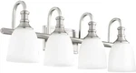 Quorum International Richmond 4-LIGHT Satin Nickel Vanity 5011-4-65. Fixed Price $73.49.
