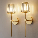 Crystal Battery Operated Wall Sconces Set Of 2, Gold Rechargeable Wireless Wa.... Fixed Price $77.04.