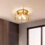 Modern 11" Gold Semi Flush Mount Ceiling Light For Dining & Bedroom. Fixed Price $164.99.