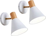 Clankin Wall Sconces Lighting Fixture White Angle Adjustable 2-PACK No Switch. Fixed Price $26.99.