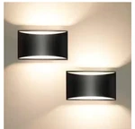 Yansun 8 In 1-LIGHT Black Modern Lantern Wall Sconce Up Down Mount (2-PACK). Fixed Price $40.42.
