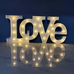 Love Marquee Letters Light Up Sign Wall Table Wedding Decor Metal Battery Operat. Fixed Price $49.00.