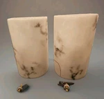Justice Design Group 2 Sconces Wall Mount Light Faux Alabaster Resin Shade. Fixed Price $97.80.