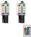 Rgb T5 T10 Wedge Base Led Bulbs With Remote Control, Warm White + Multi Colors,. Fixed Price $28.93.