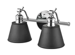 Millennium Lighting Layne 15.75 In. 2-LIGHT Chrome/black Vanity 4462-CH. Fixed Price $120.00.