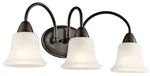 Kichler Nicholson 24" Wide 3-BULB Bathroom Fixture 45883OZ. Fixed Price $89.00.