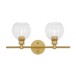 Living District Collier Light Wall Sconce, Brass With Clear Glass - LD2314BR. Fixed Price $136.00.