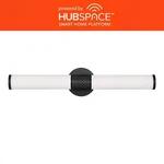 New Hampton Bay Penrose 24 In. Smart Matte Black Perforated Led Vanity Light. Fixed Price $89.00.