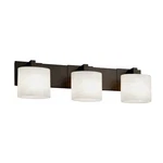 Justice Design Fusion Modular 3-LT Bath Oval, Opal/bz FSN-8923-30-OPAL-DBRZ. Fixed Price $280.00.