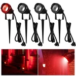 4 Pcs Christmas Red Spotlight Outdoor Plug Landscape Lighting 12W IP66 Wat.... Fixed Price $46.10.