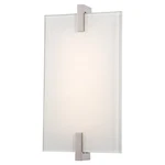 George Kovacs P1110-613-L Led Modern Bath Sconce Polished Nickel White Glass. Fixed Price $233.80.