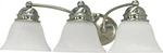 Nuvo 60/342 Empire Light 21" Vanity W/ Alabaster Glass Bell Shades -b. Fixed Price $99.86.